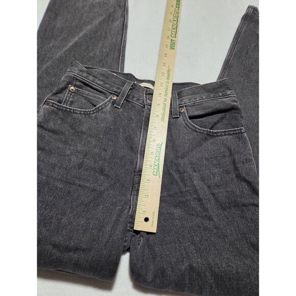 Levis Pants Women 24 Black Denim Jeans Premium Dad Jean Big E Cotton 24x30 - Picture 12 of 14